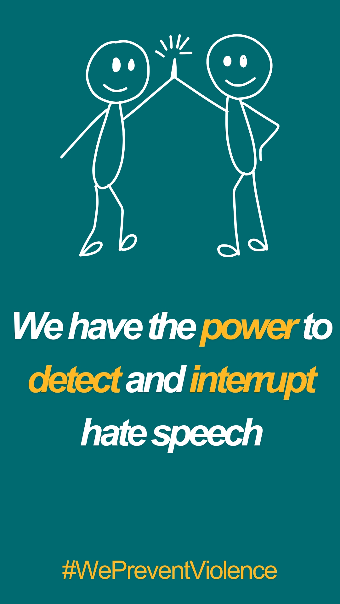 VP Power to interupt hate speech