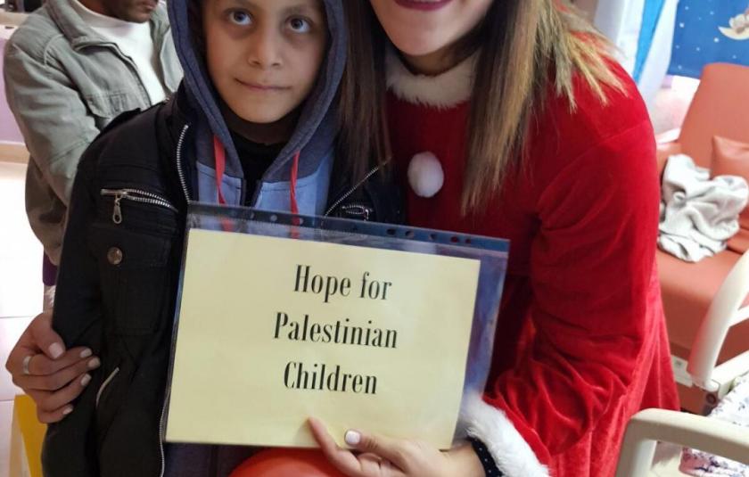 Photos: Hope for Palestinian Kids visits hospital on Christmas