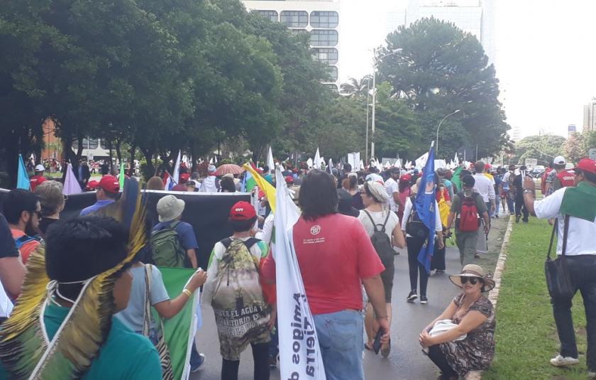 The March Against the Privatization of Water in Brasilia, Brazil on World Water Day 2018 