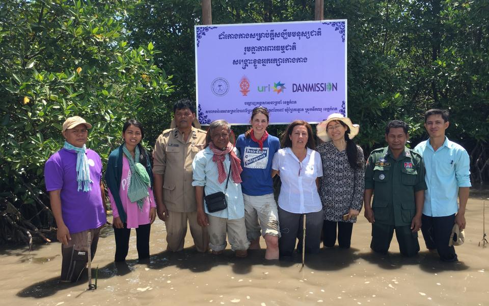 The Principle-19 Team in a Cambodian mangrove swamp
