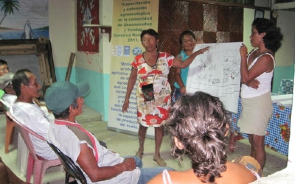 women giving a presentation 
