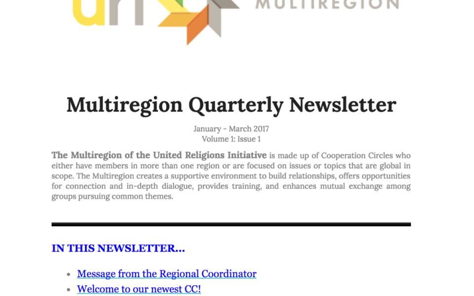 uri multiregion quarterly newsletter logo
