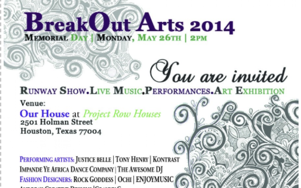 break out arts flyer