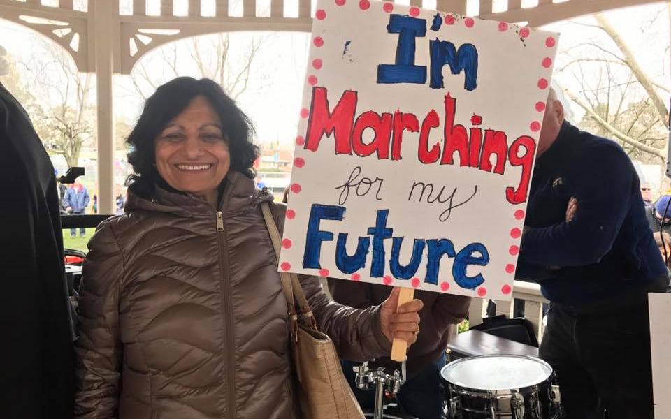 Satya at the Women's March 