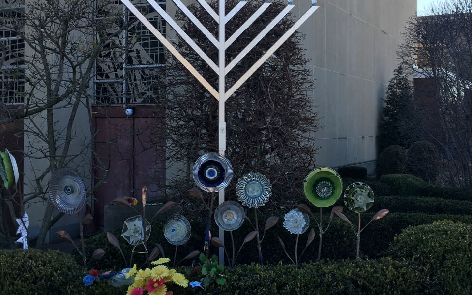 Memorials outside the Tree of Life synagogue in Pittsburgh