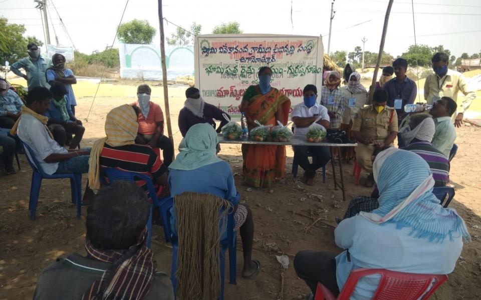 Distributing Fresh Food and Face Masks to Village Familes