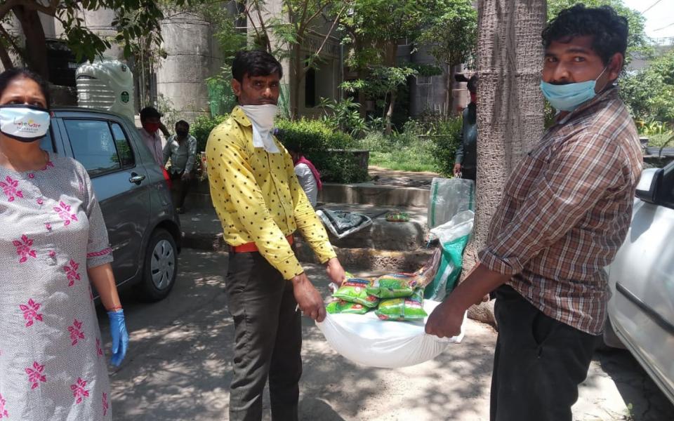 Distributing Essentials in Delhi