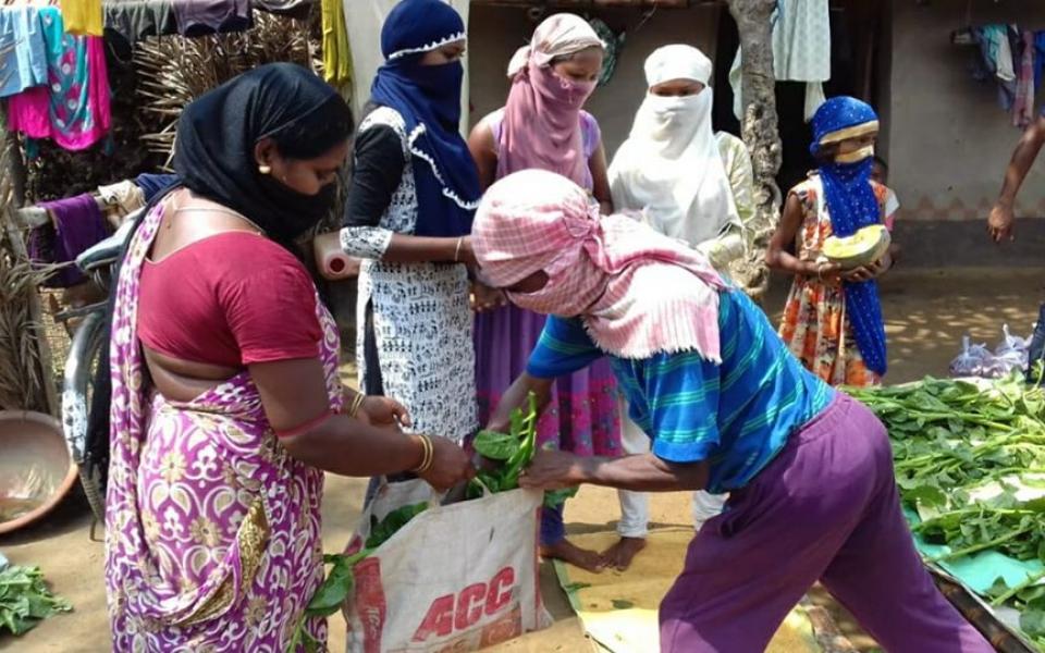 Distributing Food in Uporgoda Village