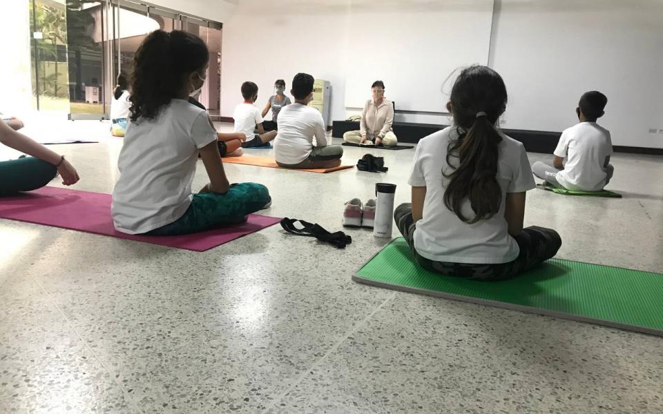 Photo: Children set for meditation 